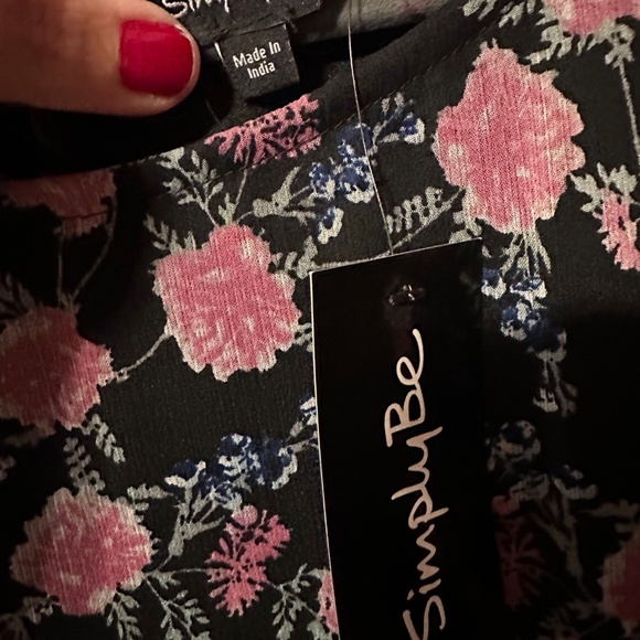 NWT Size 26 Plus Simply Be Smock Floral Dress - Picture 4 of 7